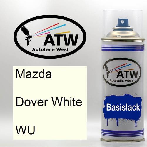 Mazda, Dover White, WU: 400ml Sprühdose, von ATW Autoteile West.